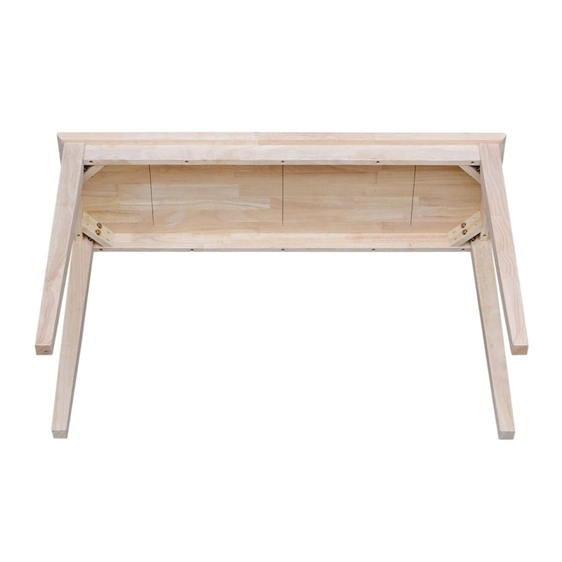 Table console Shaker en bois d'hévéa massif non fini-5