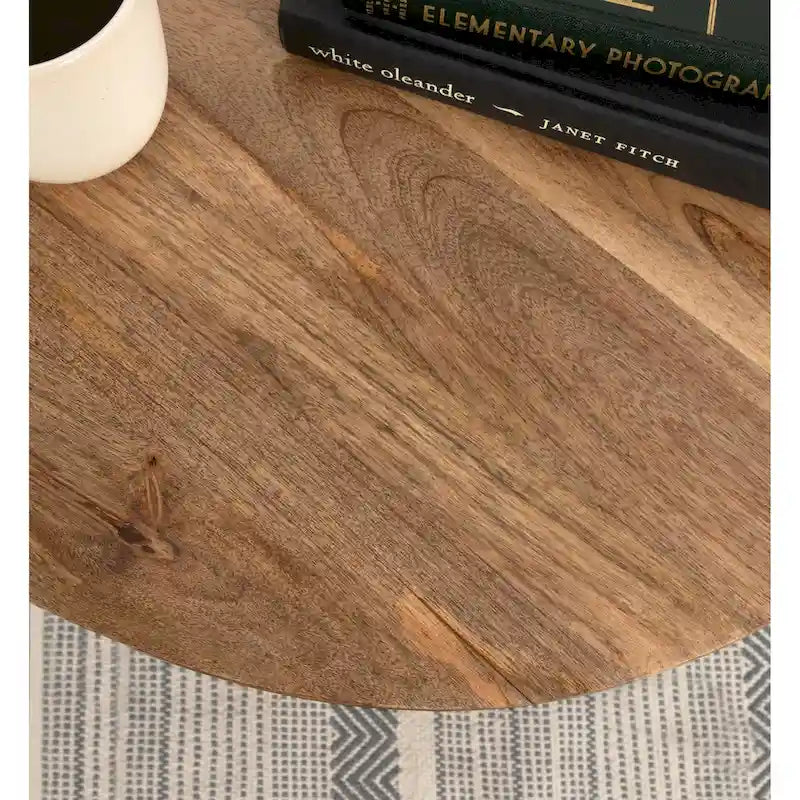 Table d'appoint ronde en bois Kate et Laurel Soleyn-4