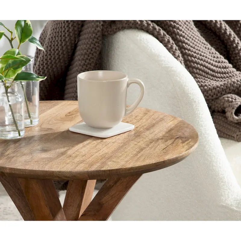 Table d'appoint ronde en bois Kate et Laurel Soleyn-5