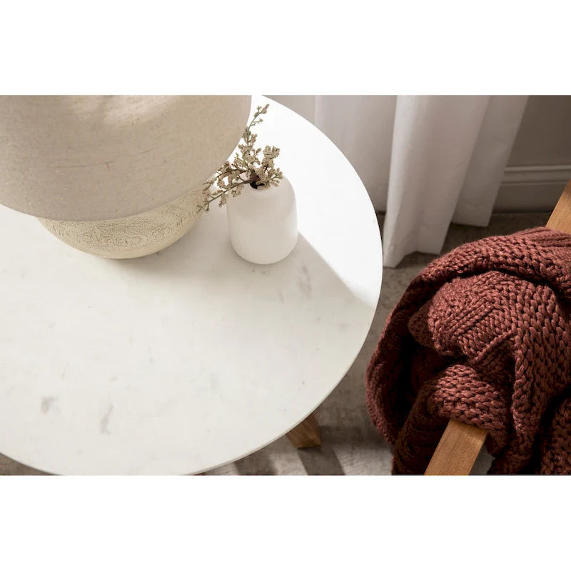 Table d'appoint ronde en bois Kate et Laurel Soleyn-9