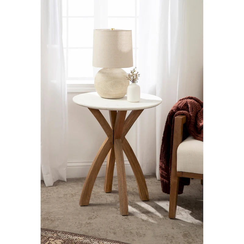 Table d'appoint ronde en bois Kate et Laurel Soleyn-10