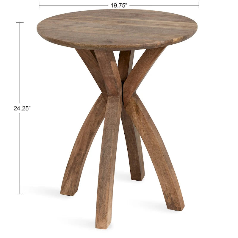 Table d'appoint ronde en bois Kate et Laurel Soleyn-13