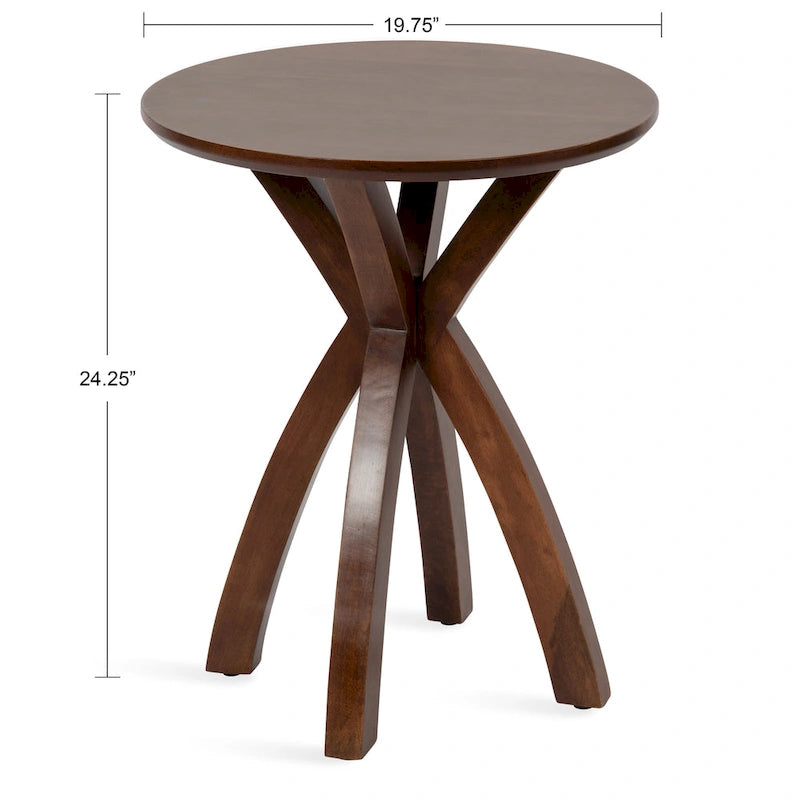 Table d'appoint ronde en bois Kate et Laurel Soleyn-21