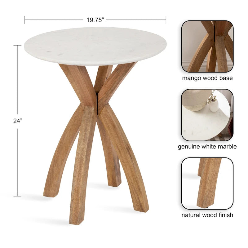 Table d'appoint ronde en bois Kate et Laurel Soleyn-29