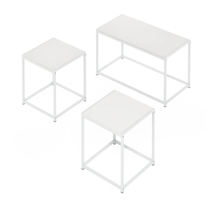 Ensemble de table basse et deux tables d'appoint modernes Furinno Camnus pour salon-8