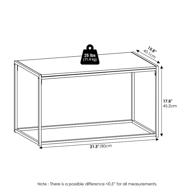 Ensemble de table basse et deux tables d'appoint modernes Furinno Camnus pour salon-10