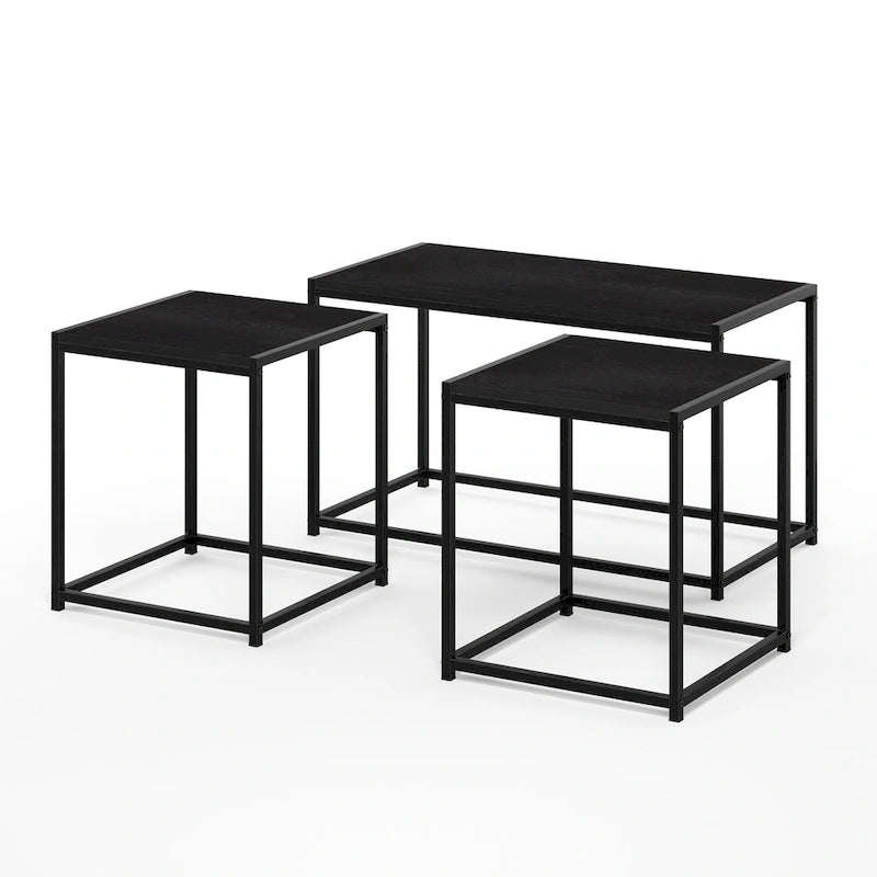 Ensemble de table basse et deux tables d'appoint modernes Furinno Camnus pour salon-13