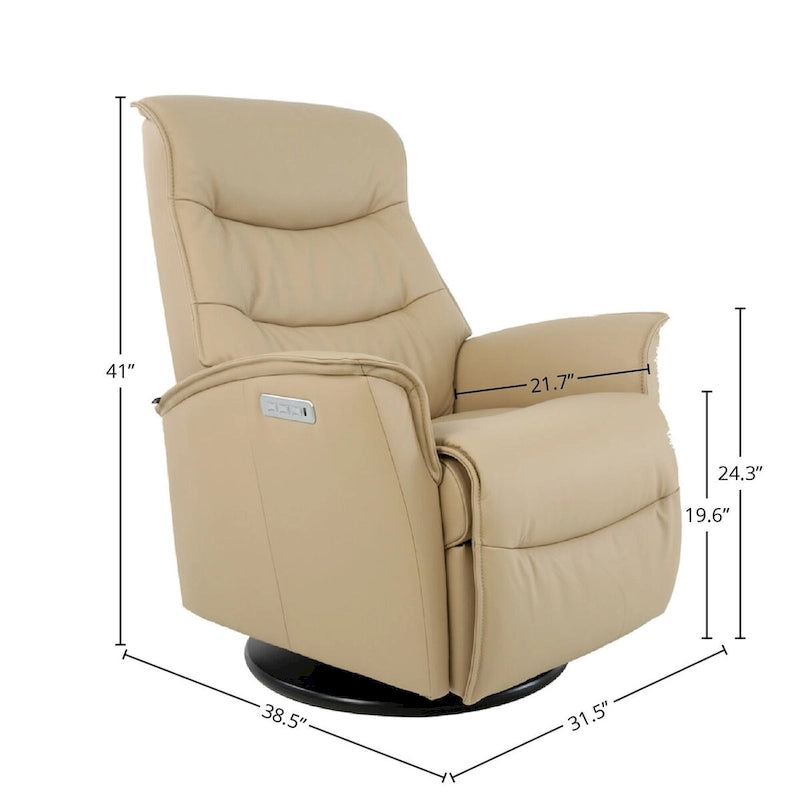 Fauteuil inclinable suspendu en cuir Fjords Dallas-6