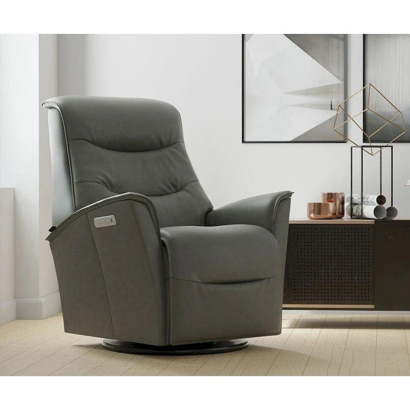 Fauteuil inclinable suspendu en cuir Fjords Dallas-10