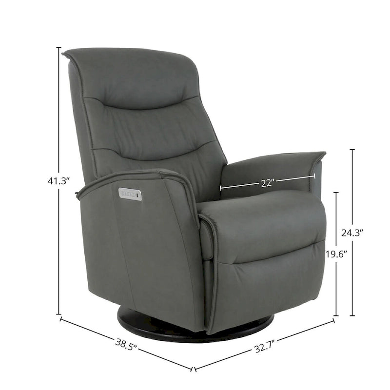 Fauteuil inclinable suspendu en cuir Fjords Dallas-12