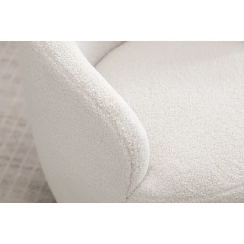 Fauteuil pivotant d'appoint, style tonneau, avec revêtement en poudre noir, bleu-27