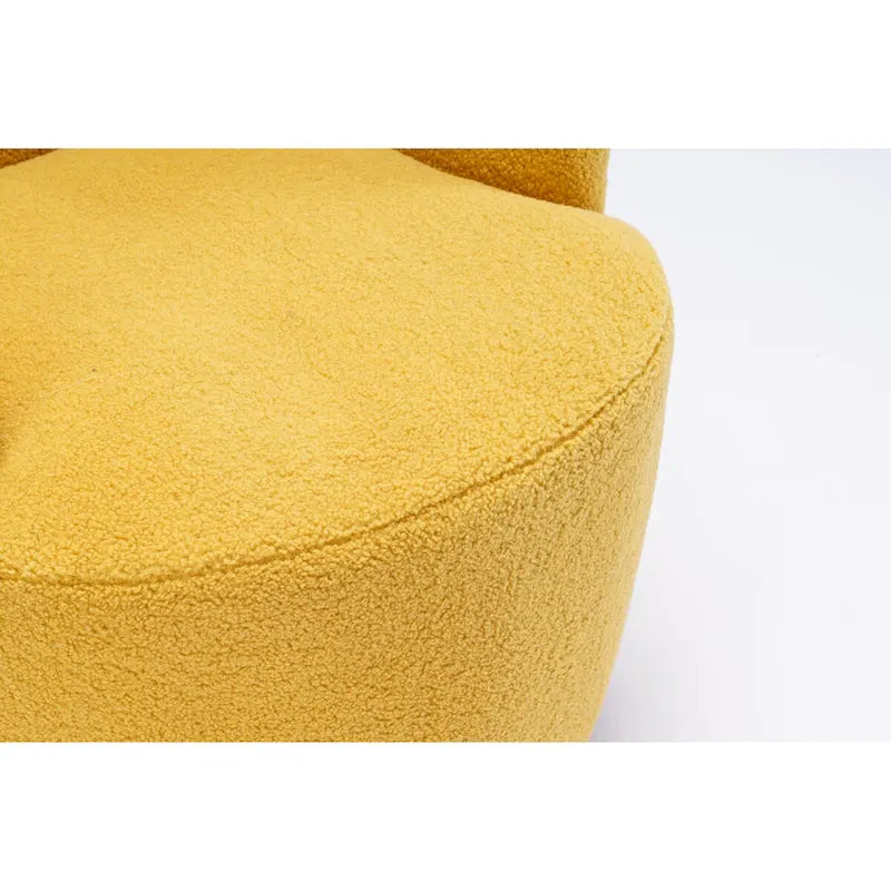 Fauteuil pivotant d'appoint, style tonneau, avec revêtement en poudre noir, bleu-33