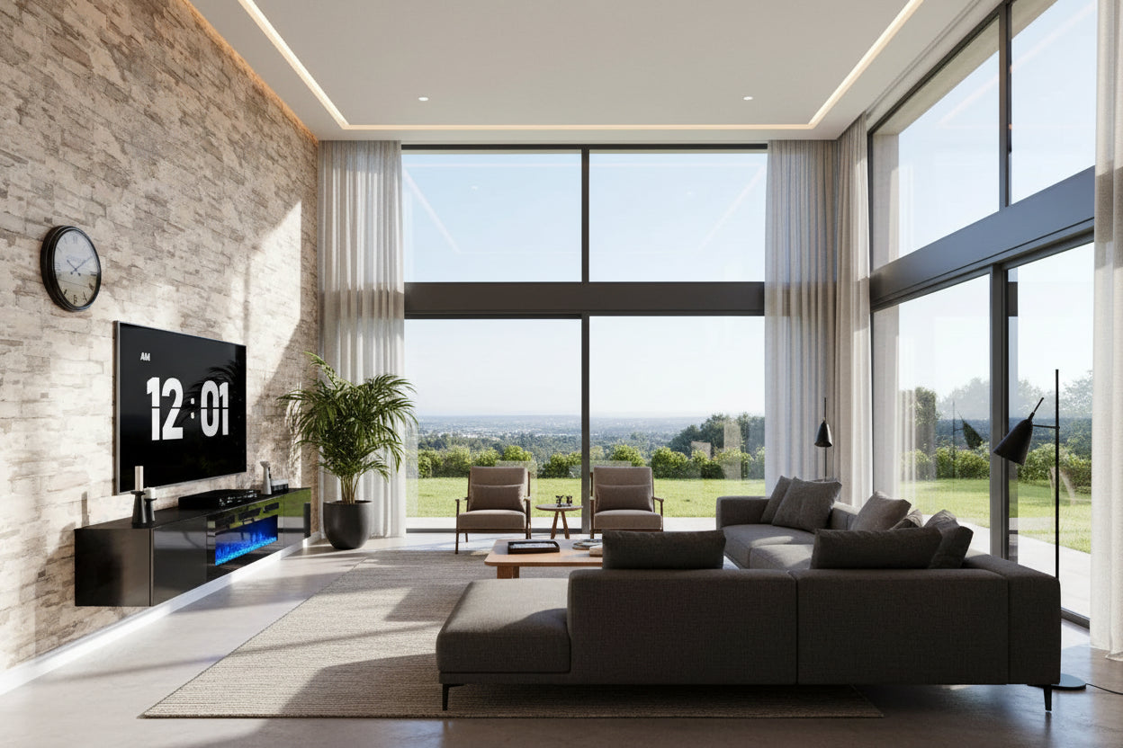 Wall Mounted Fireplace Entertainment Center with 36 Electric Fireplace