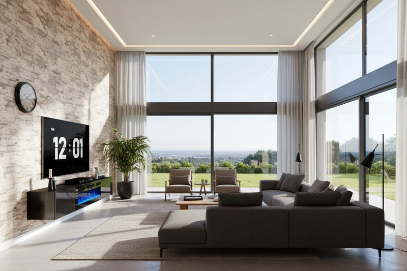 Wall Mounted Fireplace Entertainment Center with 36 Electric Fireplace