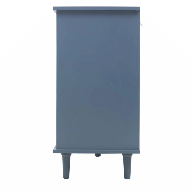 Meuble à 2 portes et 3 tiroirs, style américain, idéal pour une chambre, un salon ou un bureau.-25