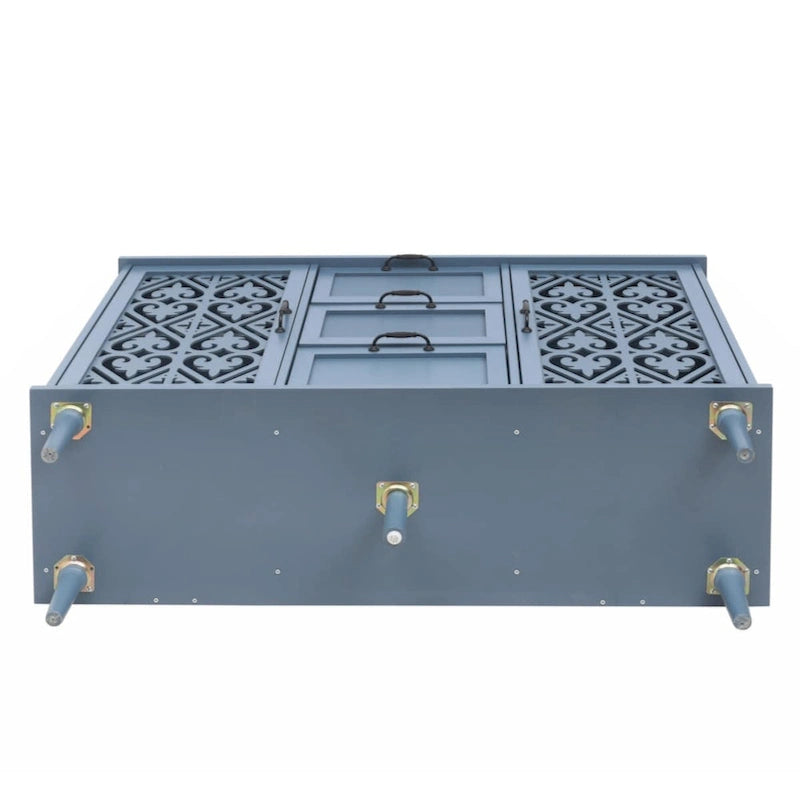 Meuble à 2 portes et 3 tiroirs, style américain, idéal pour une chambre, un salon ou un bureau.-26