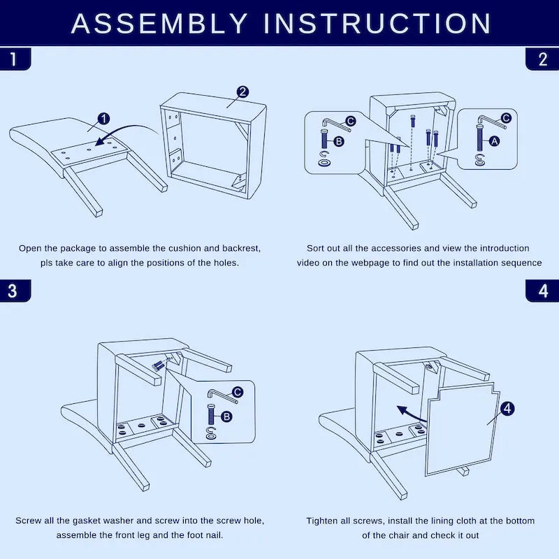 Chaise de salle à manger capitonnée Subrtex Linen Parsons (paquet de 2)-13