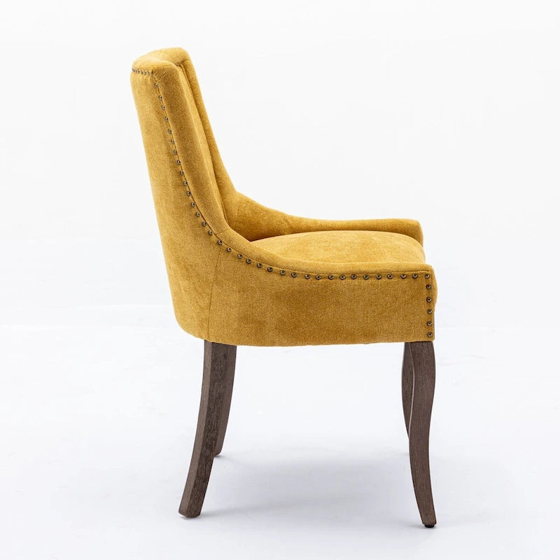 Ensemble de 2 chaises de salle à manger latérales Ultra avec pieds en bois-19