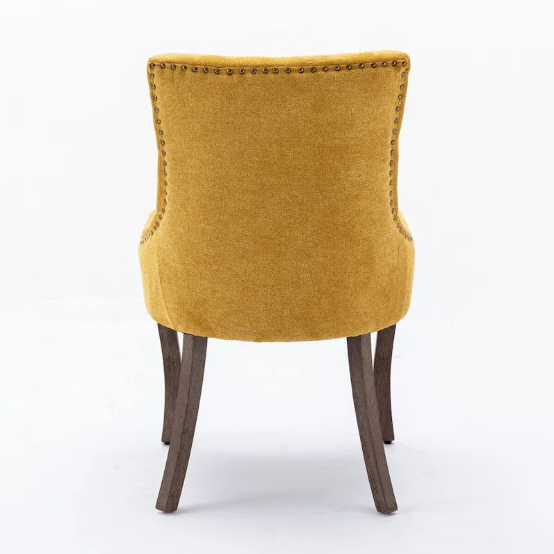 Ensemble de 2 chaises de salle à manger latérales Ultra avec pieds en bois-21