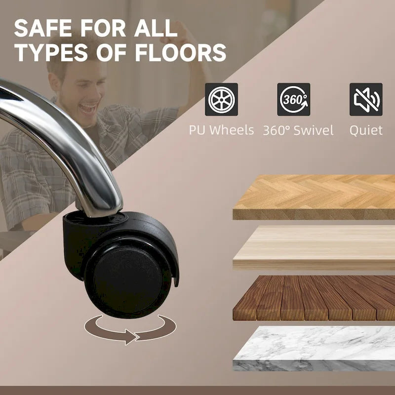 Fauteuil de bureau massant Vinsetto avec 6 points de vibration, fauteuil d'ordinateur inclinable chauffant, fauteuil de bureau pivotant-23