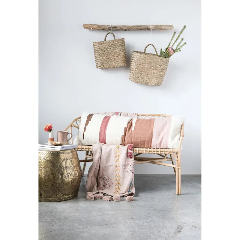 Table d'appoint en métal gaufré en forme de tambour-5