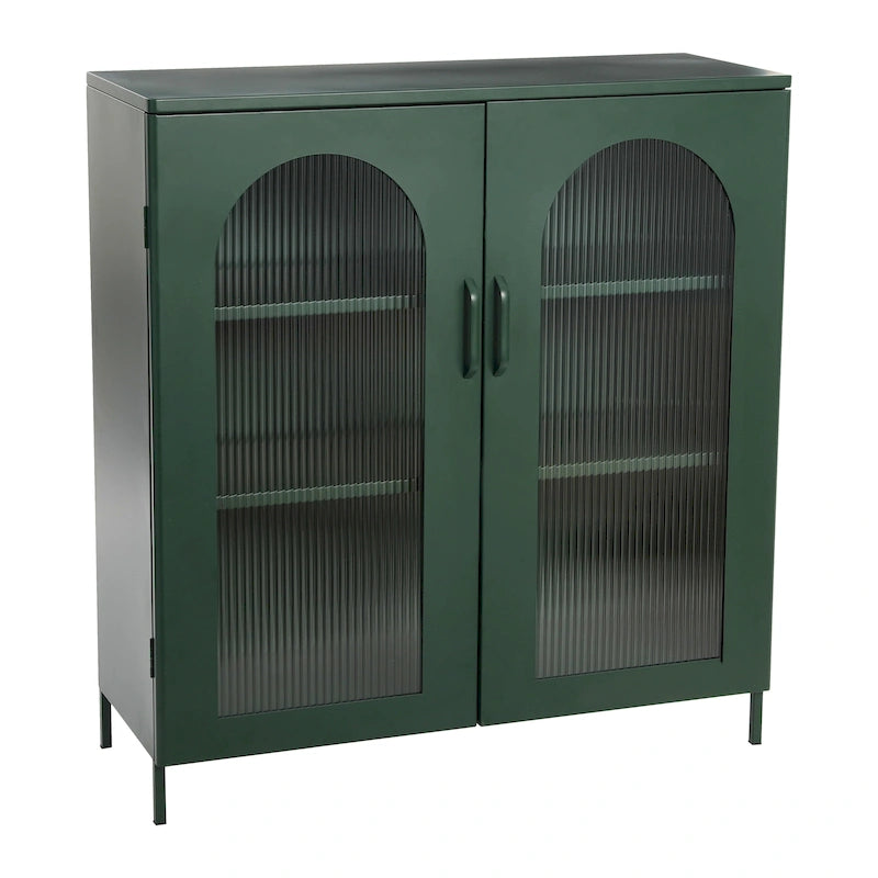 Armoire métallique avec 2 portes vitrées cintrées-18