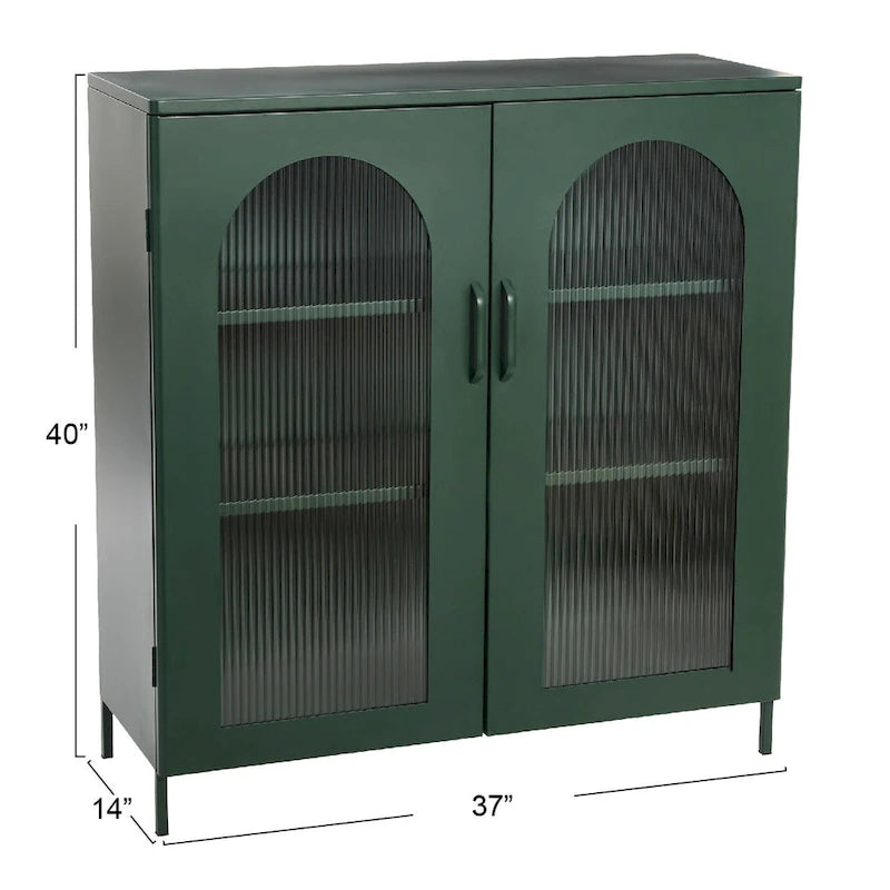 Armoire métallique avec 2 portes vitrées cintrées-5