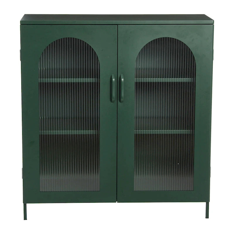 Armoire métallique avec 2 portes vitrées cintrées-6