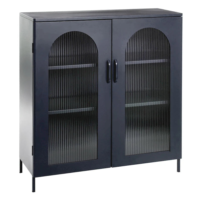 Armoire métallique avec 2 portes vitrées cintrées-10