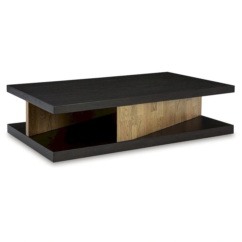 Table basse marron/beige Signature Design by Ashley Kocomore - 60 cm (L) x 35 cm (P) x 16 cm (H)-2