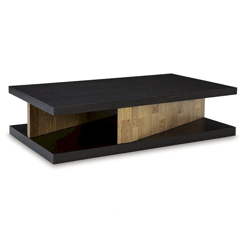 Table basse marron/beige Signature Design by Ashley Kocomore - 60 cm (L) x 35 cm (P) x 16 cm (H)-5