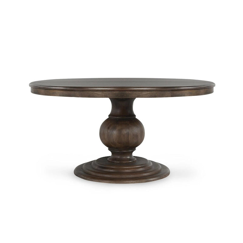 Table de salle à manger ronde Classic Home Brookside 60, couleur marron cacao - 60 po L x 60 po P x 30 po H