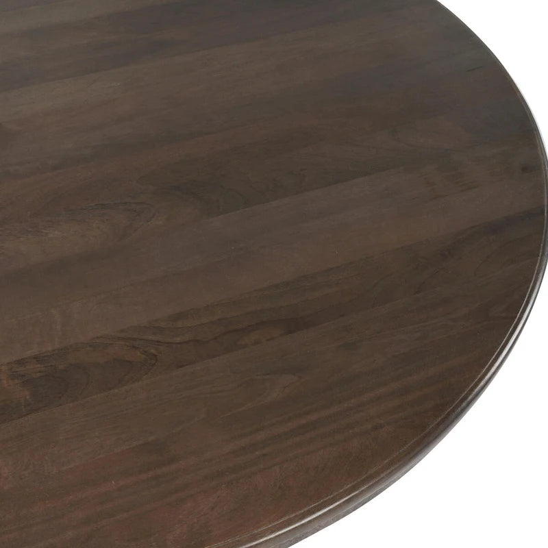 Table de salle à manger ronde Classic Home Brookside 60, couleur marron cacao - 60 po L x 60 po P x 30 po H-4