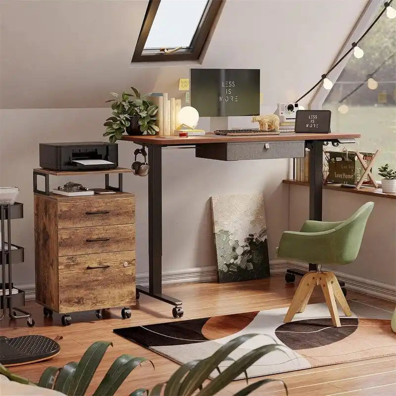 Classeur à roulettes à 3 tiroirs - 16 cm (P) x 76,5 cm (L) x 55 cm (H)-2