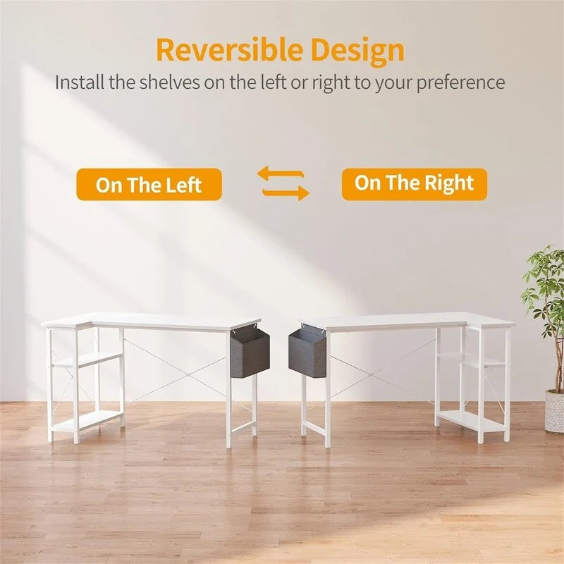 Bureau d'ordinateur en forme de L de 40 pouces-8