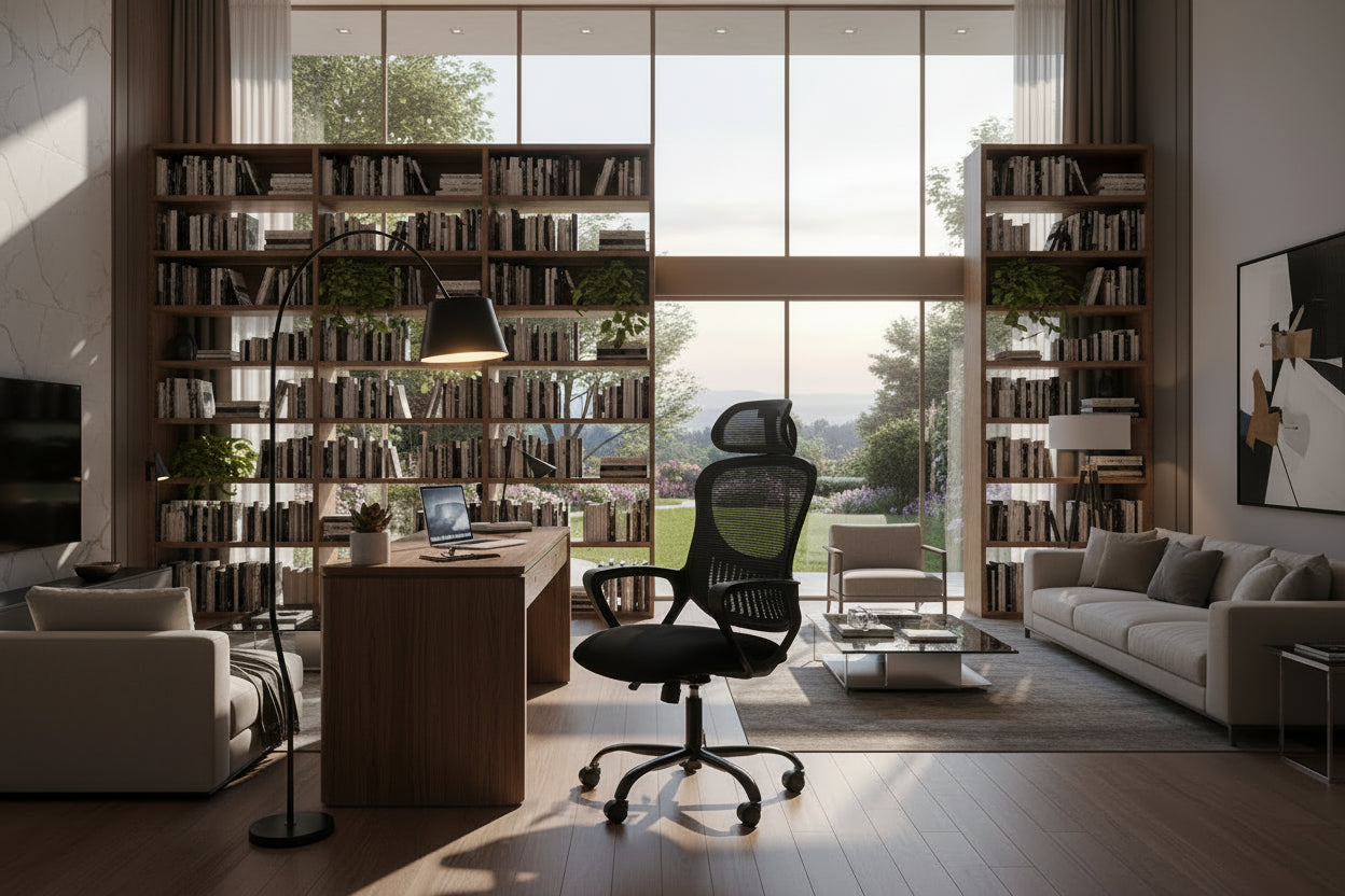 Ergonomic Office Chair, High Back Desk Chair with Headrest, Home Office Swivel Mesh Computer Chair Office Chairs