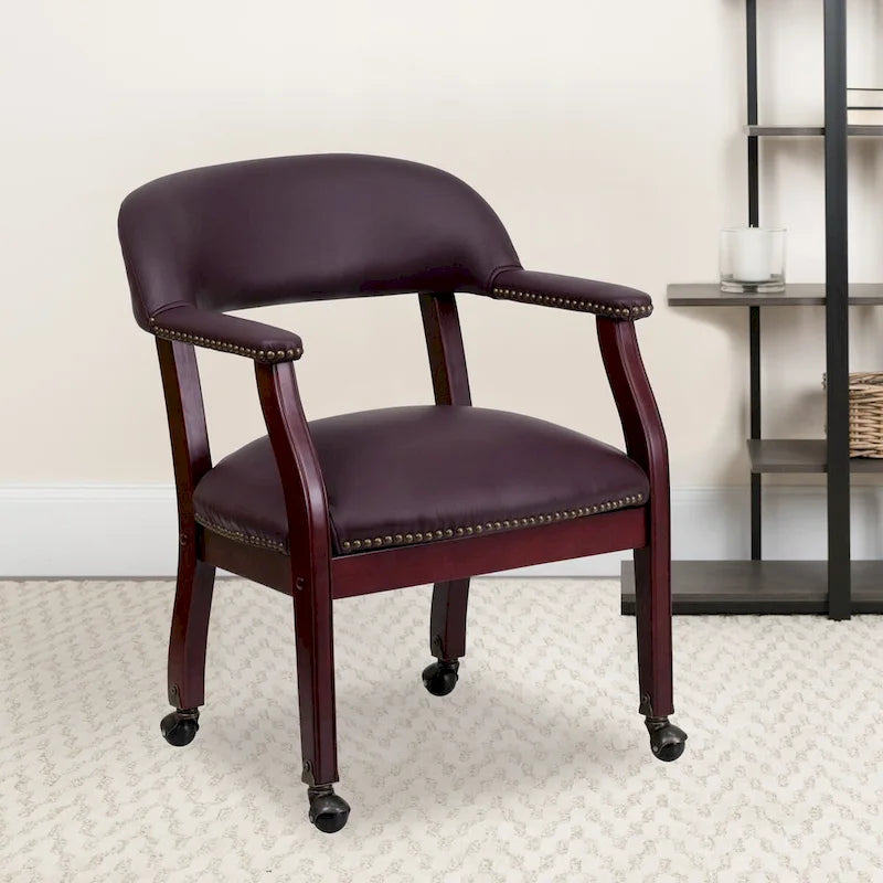 Conference Chair with Accent Nail Trim and Casters