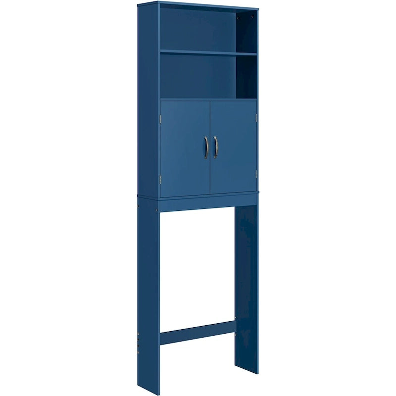 Organisateur de salle de bain Yaheetech à 2 étagères, à placer au-dessus des toilettes, avec double porte-20