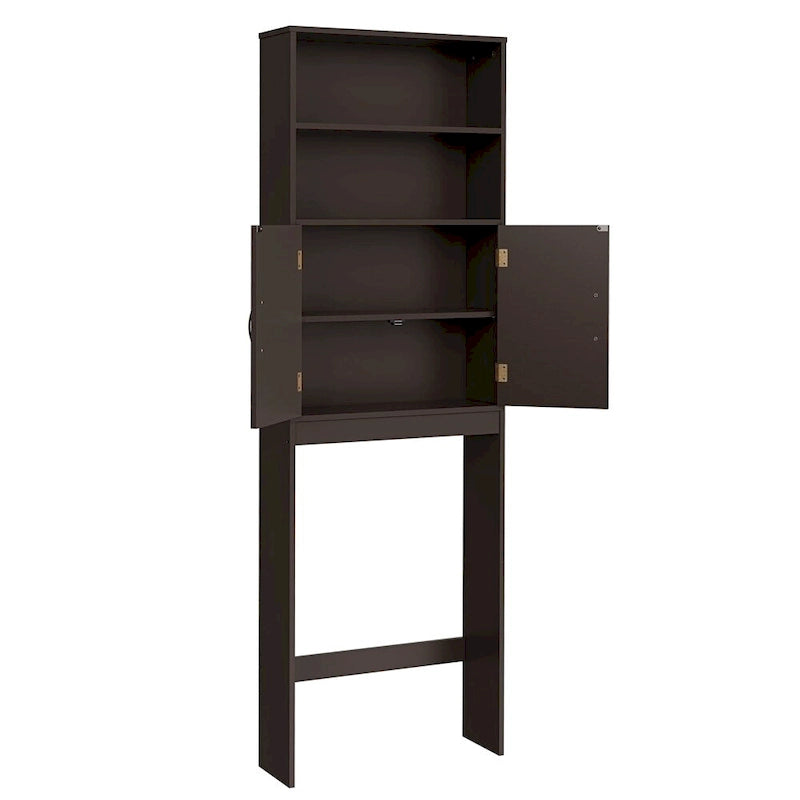 Yaheetech 2-Shelf Bathroom Organizer Over The Toilet,Double Doors