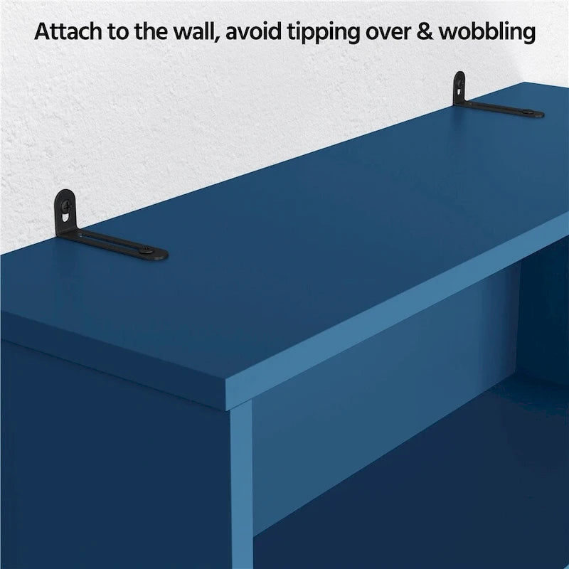 Organisateur de salle de bain Yaheetech à 2 étagères, à placer au-dessus des toilettes, avec double porte-13