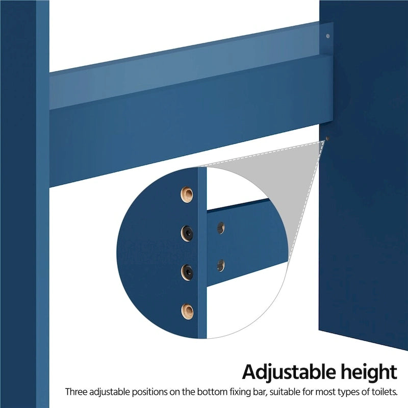 Organisateur de salle de bain Yaheetech à 2 étagères, à placer au-dessus des toilettes, avec double porte-14