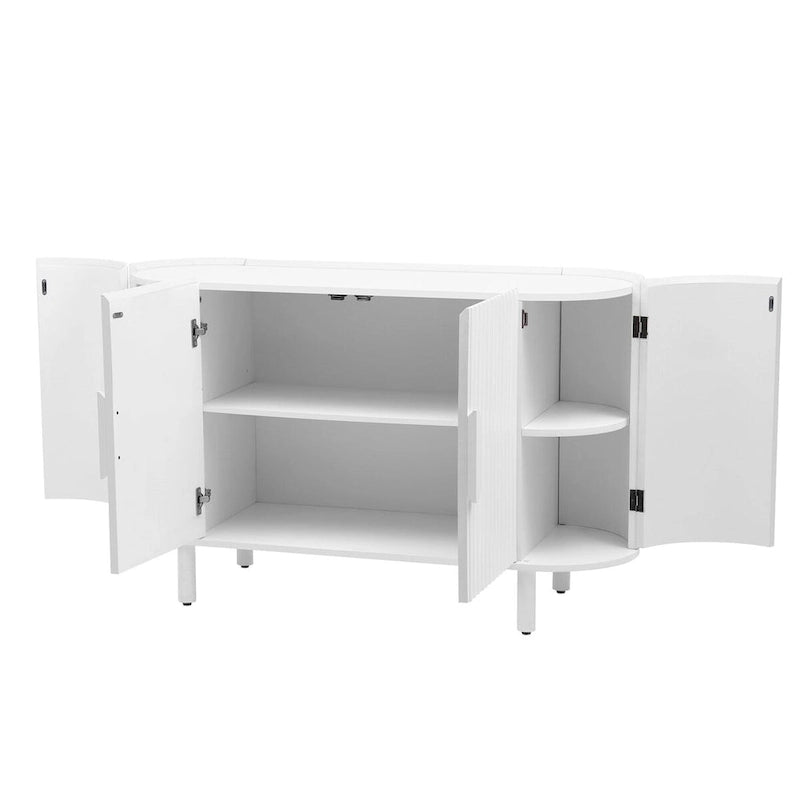 Buffet en MDF de haute qualité de 47,80 pouces avec étagères réglables - 47,80 x 16,50-18