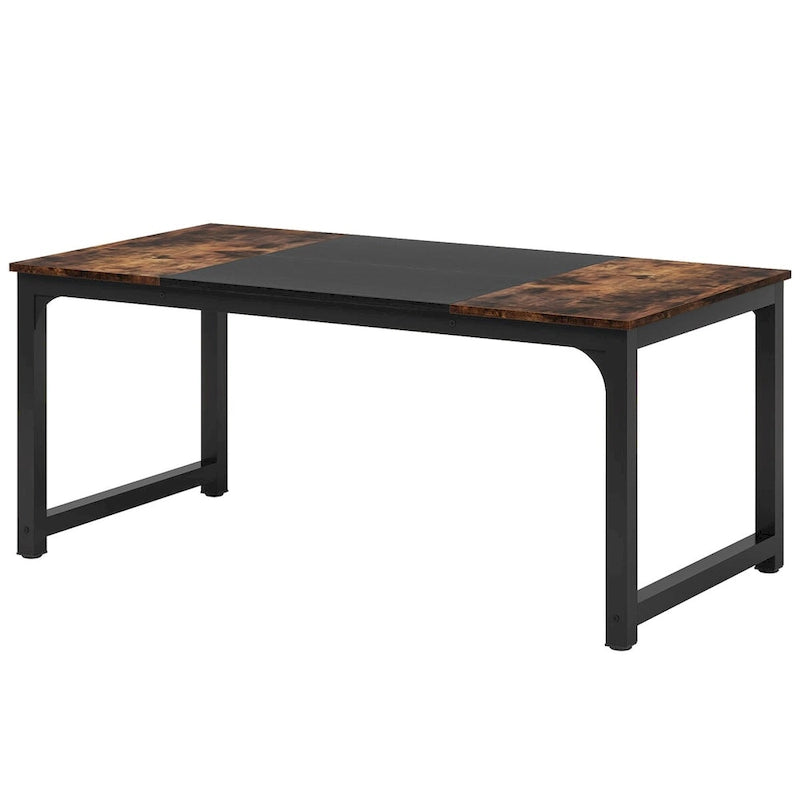 Table de salle à manger industrielle 63 pour 4 à 6 personnes, table de cuisine pour salle à manger - 63 cm L x 31,5 cm l x 29,53 cm H-7