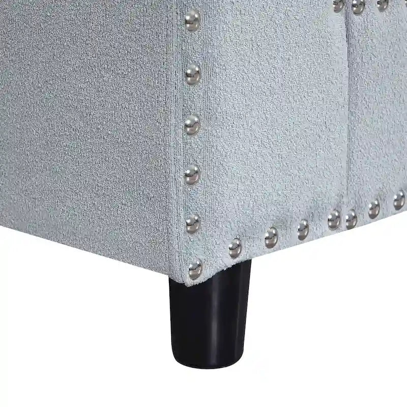 Canapé d'angle modulaire en lin Merax avec coussins-7